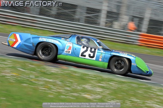 2008-04-26 Monza 0836 Classic Endurance Racing - Stepak - Renault Alpine A220 1969